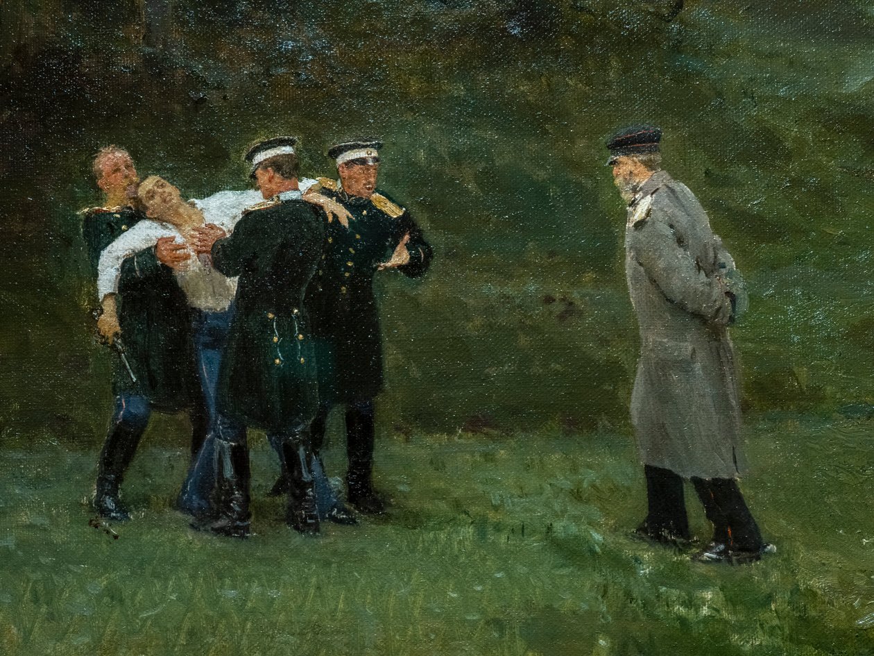 Het duel (detail) door Ilya Efimovich Repin