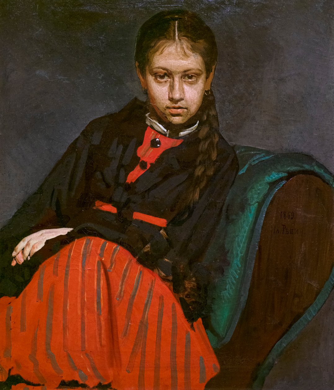 Vera Chevtsova door Ilya Efimovich Repin