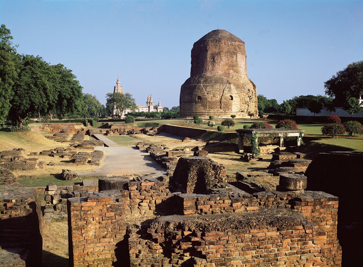 De Dhamekh stupa, c.500 AD door Indian School