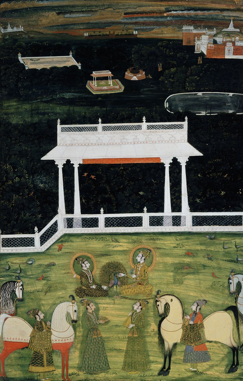 Een prinselijk paradijs, ca. 1750-1760 door Indian School