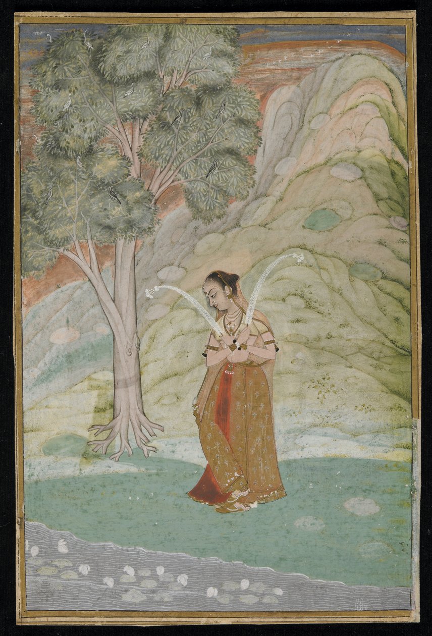 Gauri Ragini, Manuscript folio, eind 18e eeuw door Indian School