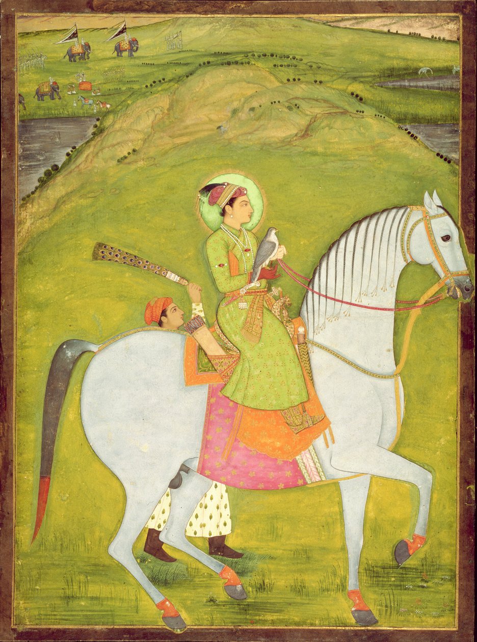 In. 63.7 Jonge prins te paard door Indian School