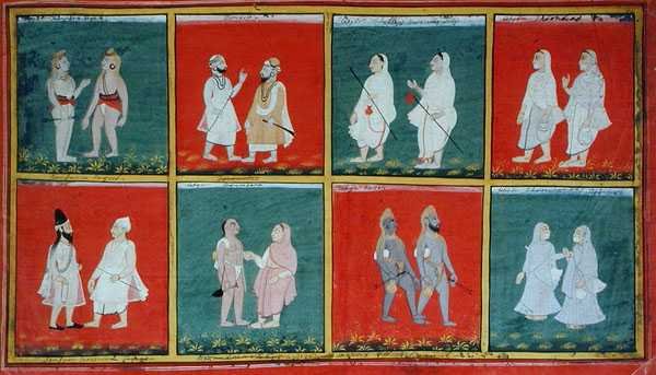 Religieuze Bedelmonniken, Udaipur, c.1810-20 door Indian School