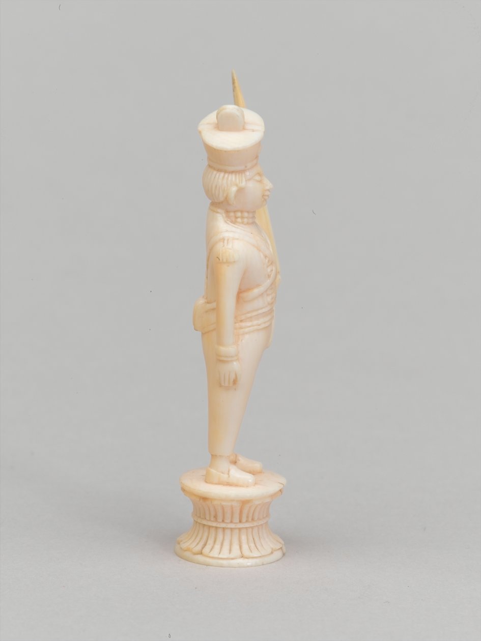 Witte pion, schaakstuk, India, ca. 1820 door Indian School
