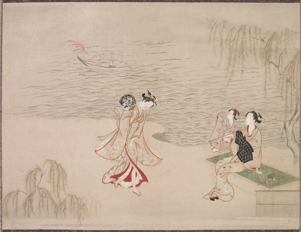 Schoonheden aan de Kust, ca. 1765-1792 door Ippitsusai Bunchō