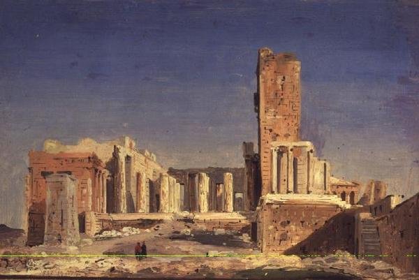 De Akropolis door Ippolito Caffi