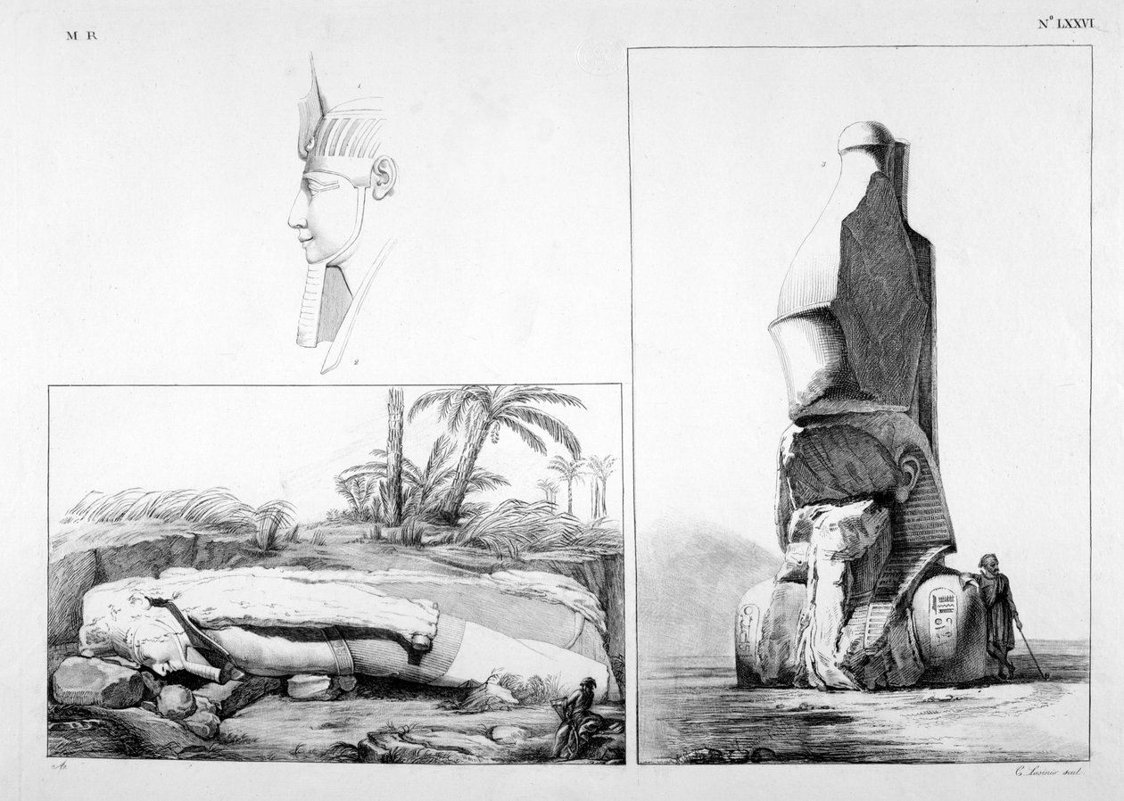 Memphis, Egypte, 19e eeuw door Ippolito Rosellini