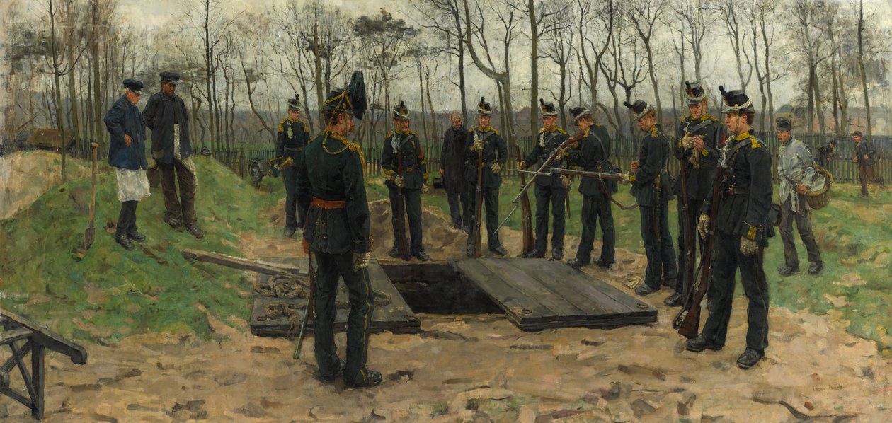 Militaire begrafenis door Isaac Israels