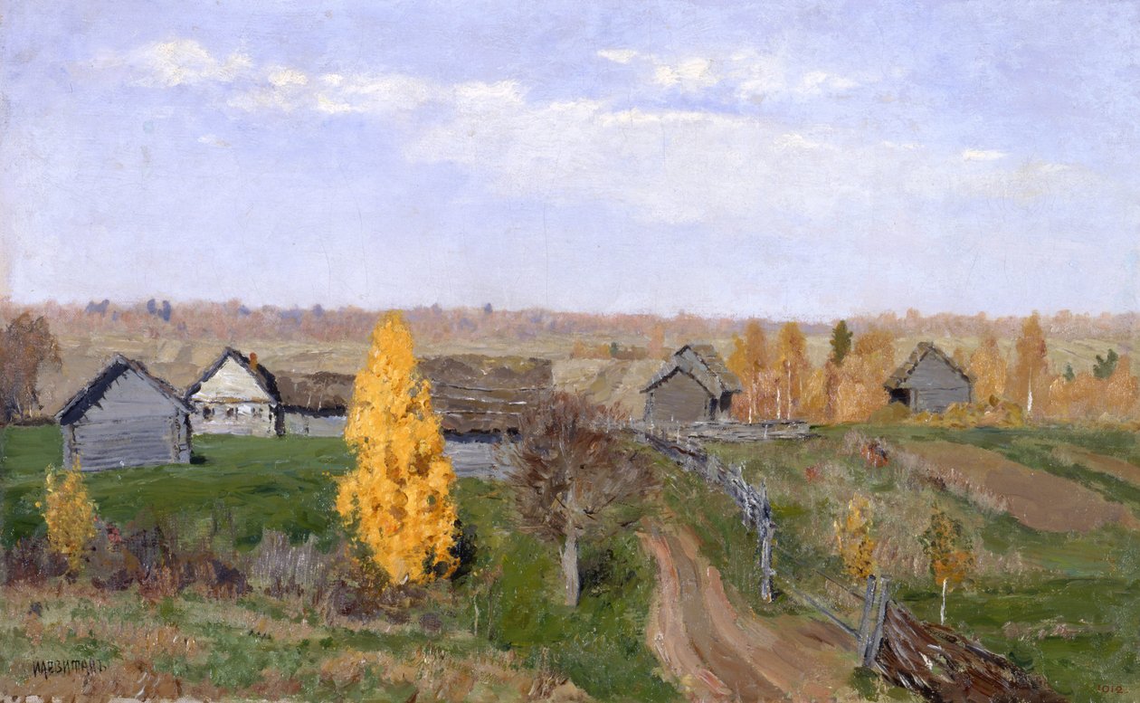 Gouden herfst. Slobodka door Isaak Ilyich Levitan