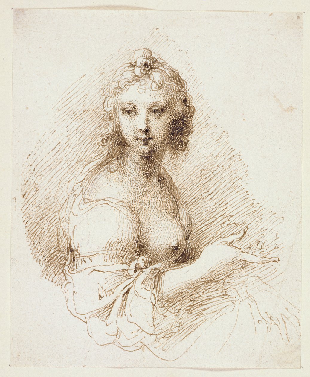 PD.49-1947 Studie van een vrouwelijke figuur door Isaac Oliver