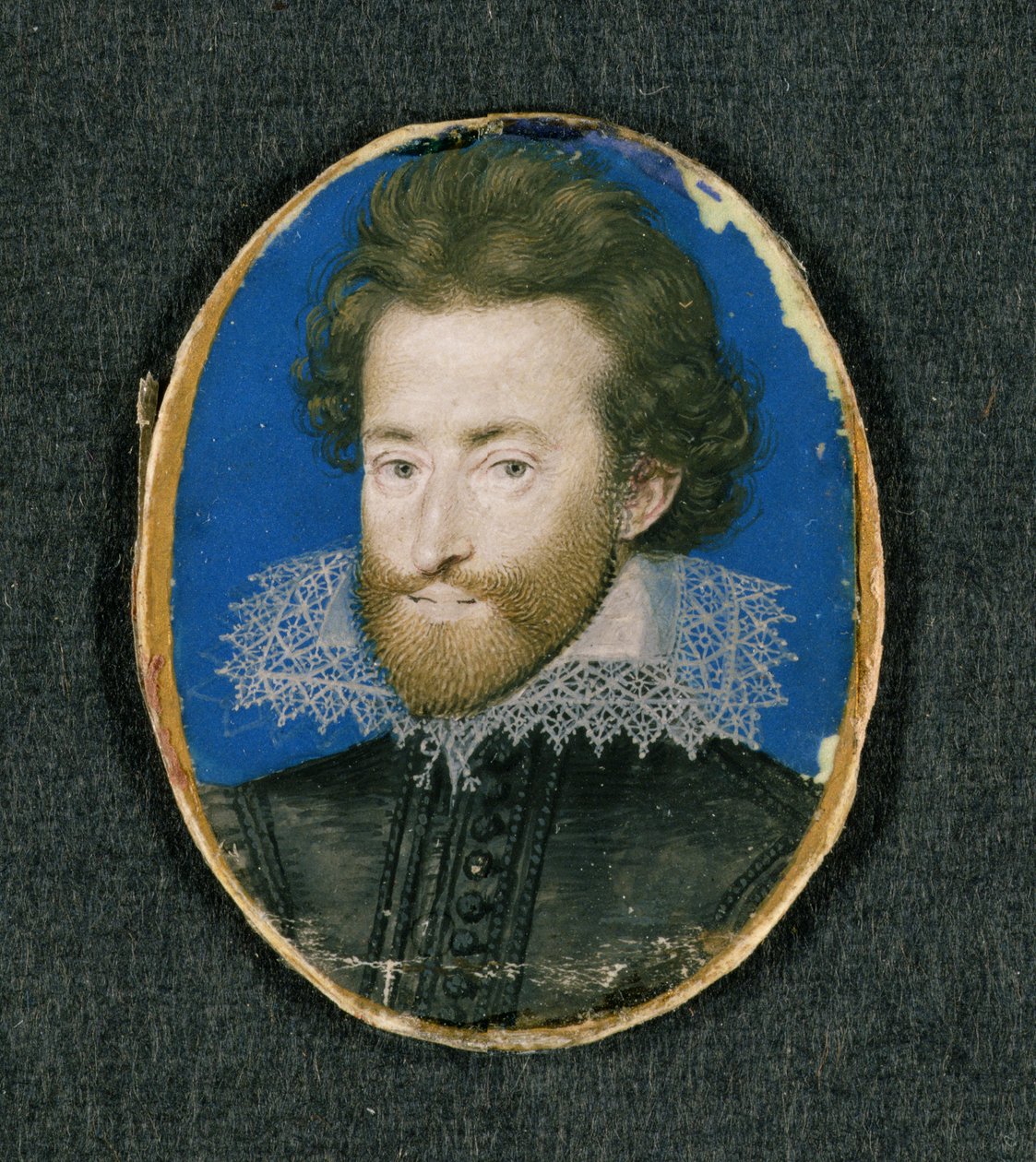 Portret van een onbekende man door Isaac Oliver