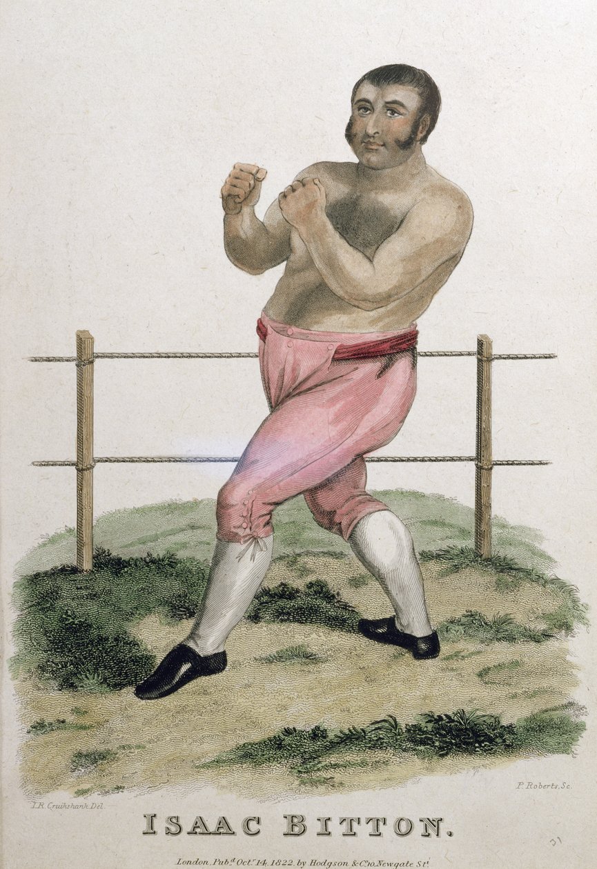 Isaac Bitton, gegraveerd door P. Roberts, gepubliceerd in 1822 door Isaac Robert Cruikshank