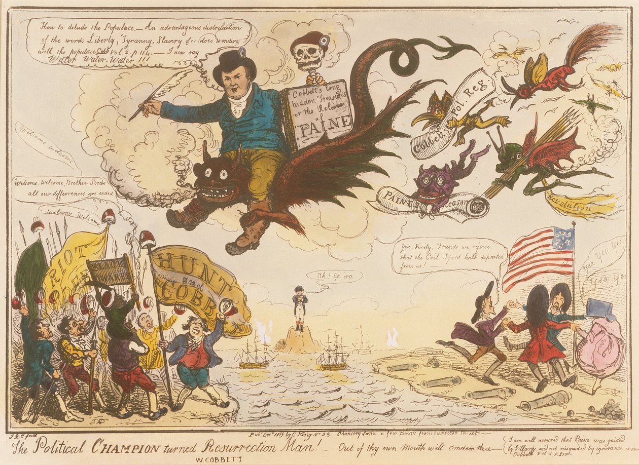 De Politieke Kampioen werd Opstandingsman! -Uit uw eigen mond zult u veroordeeld worden.., 1819 door Isaac Robert Cruikshank