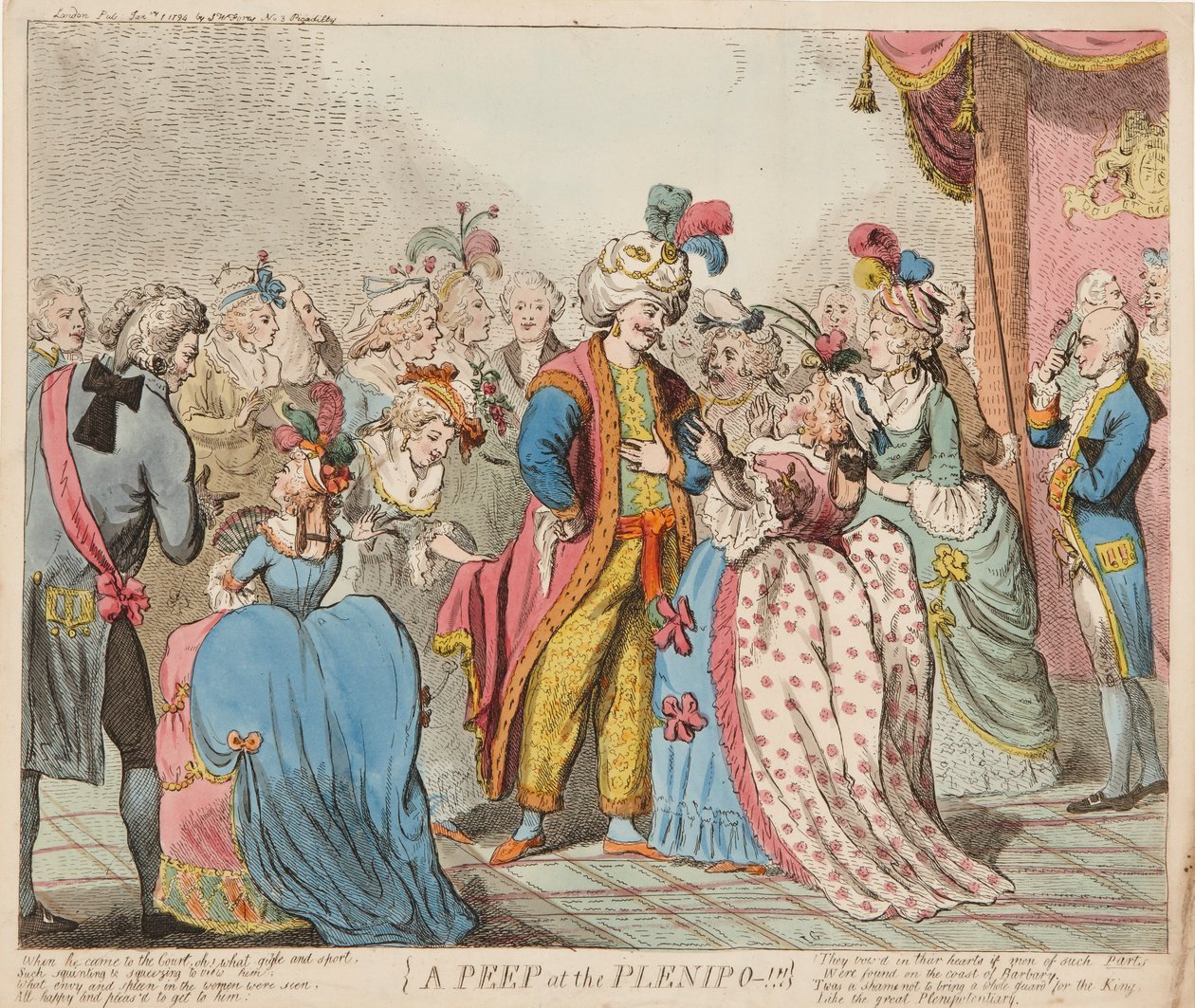 Een blik op de Plenipo door Isaac Cruikshank