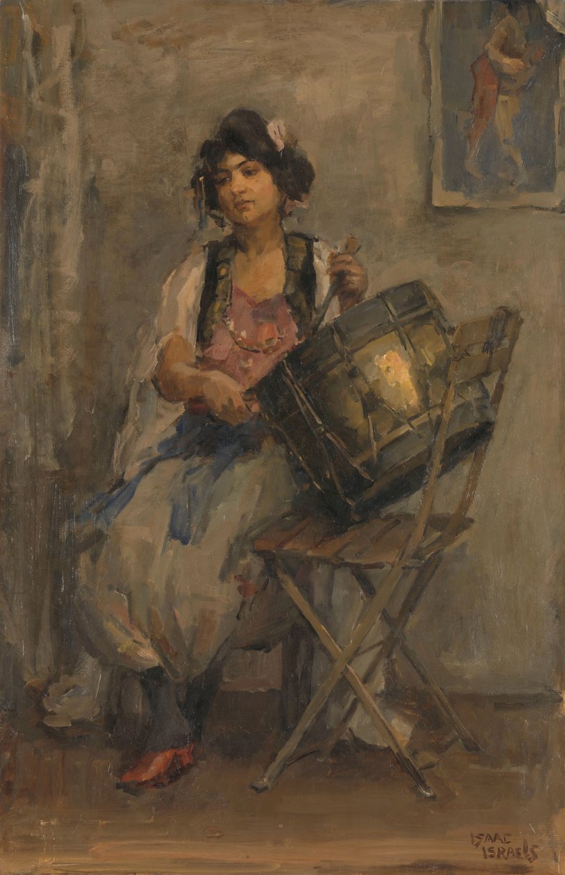 De vrouwelijke drummer door Isaac Israels