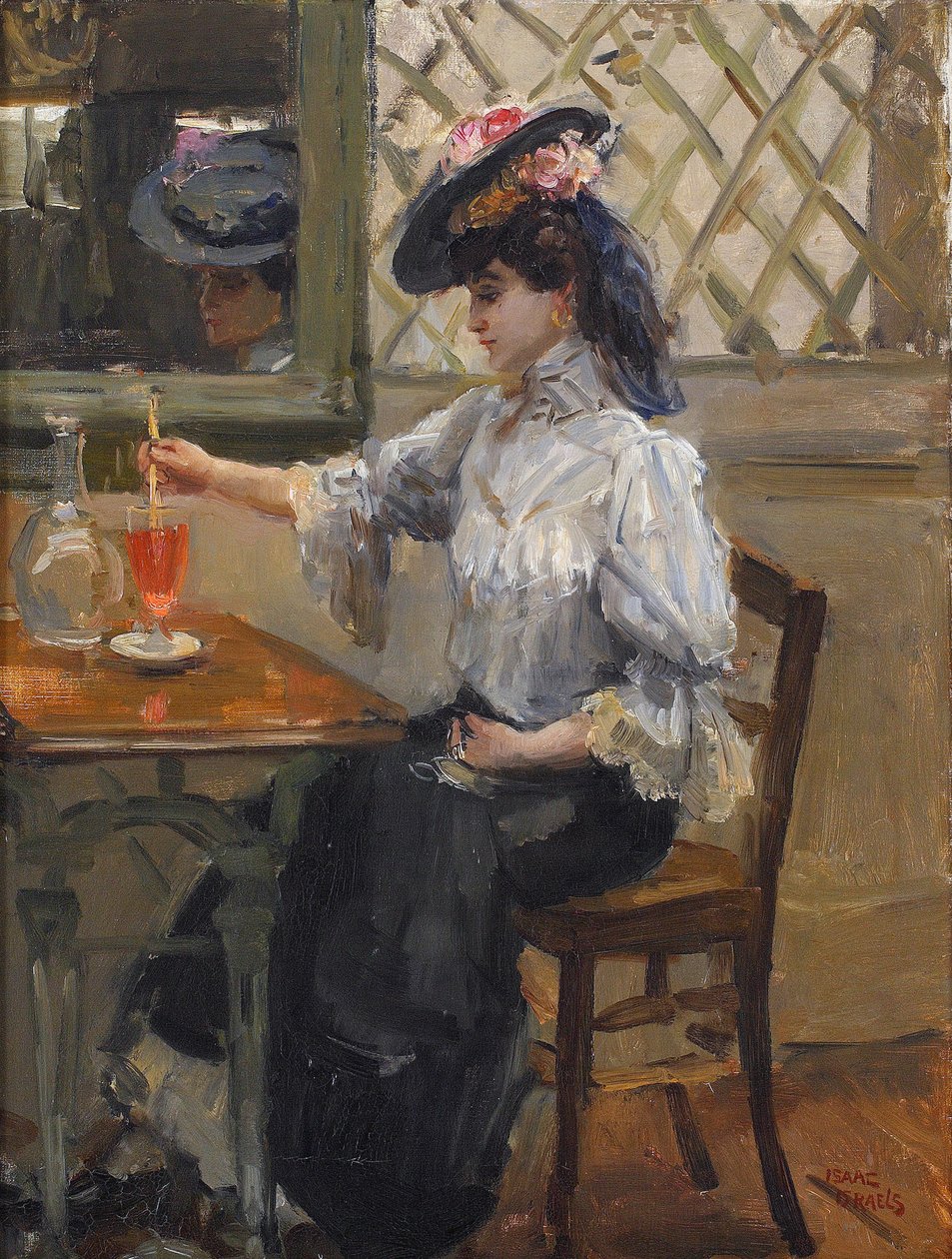 In het café door Isaac Israels