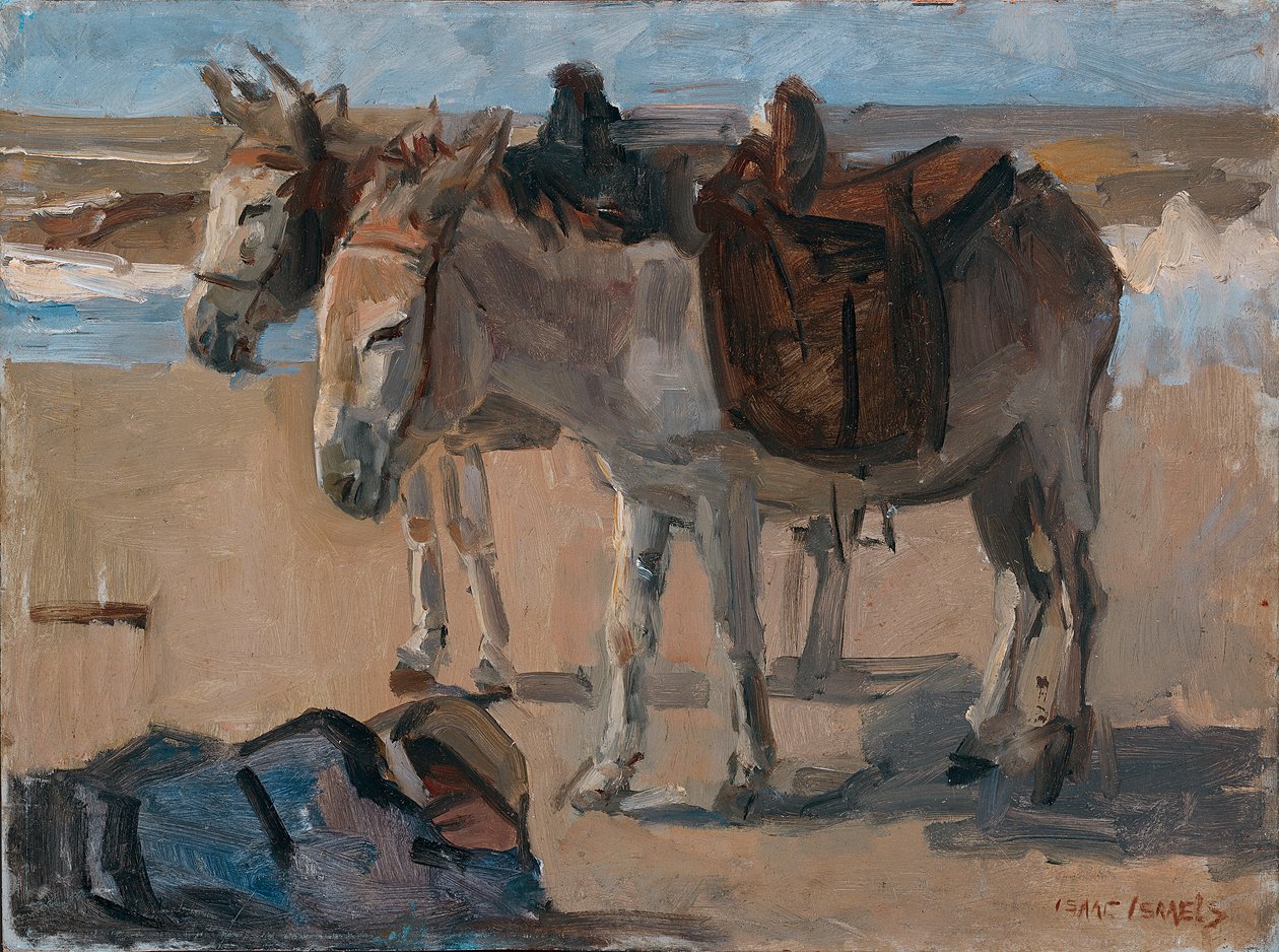 Twee ezels door Isaac Israels