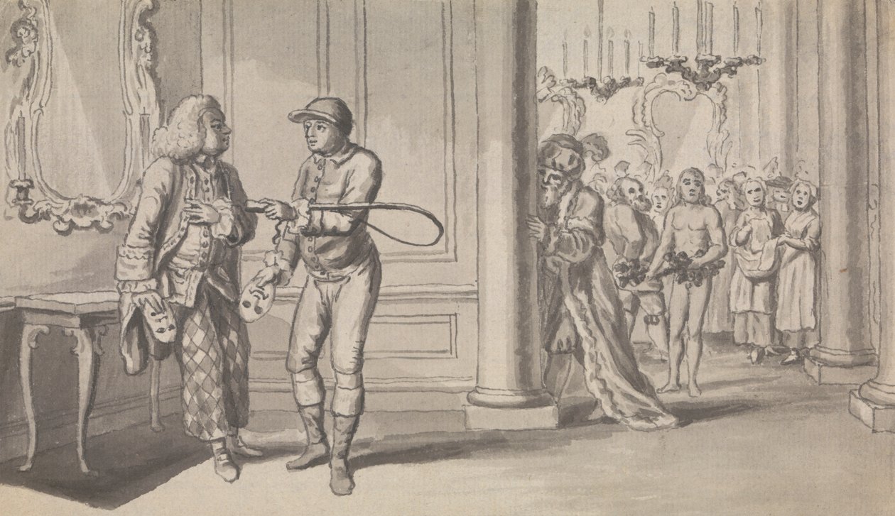 Ongeïdentificeerd tijdschrift / toneelillustratie door Isaac Taylor