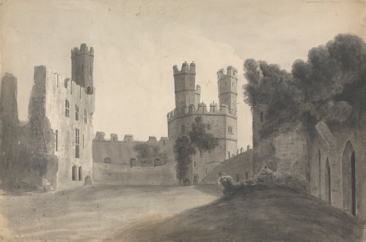 Caernarvon (kasteel) door Isaac Weld