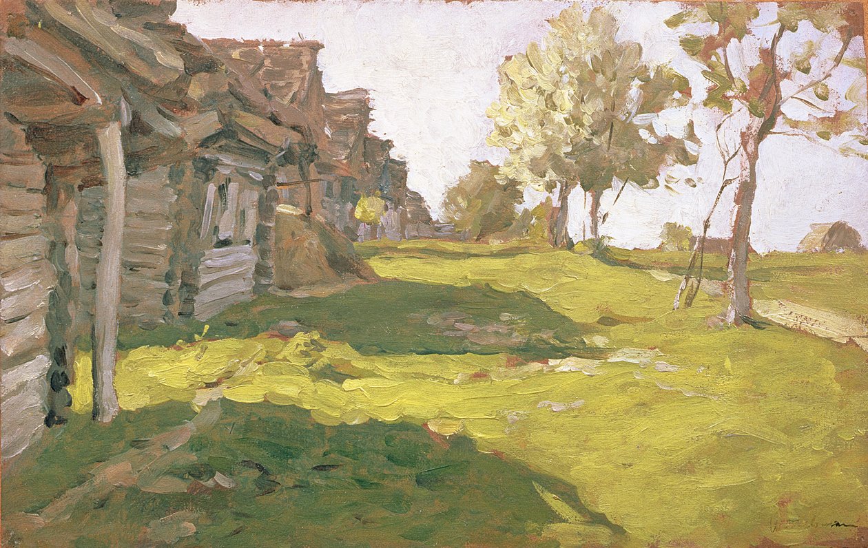 Zonnige Dag. Een Klein Dorp, 1898 door Isaak Ilyich Levitan