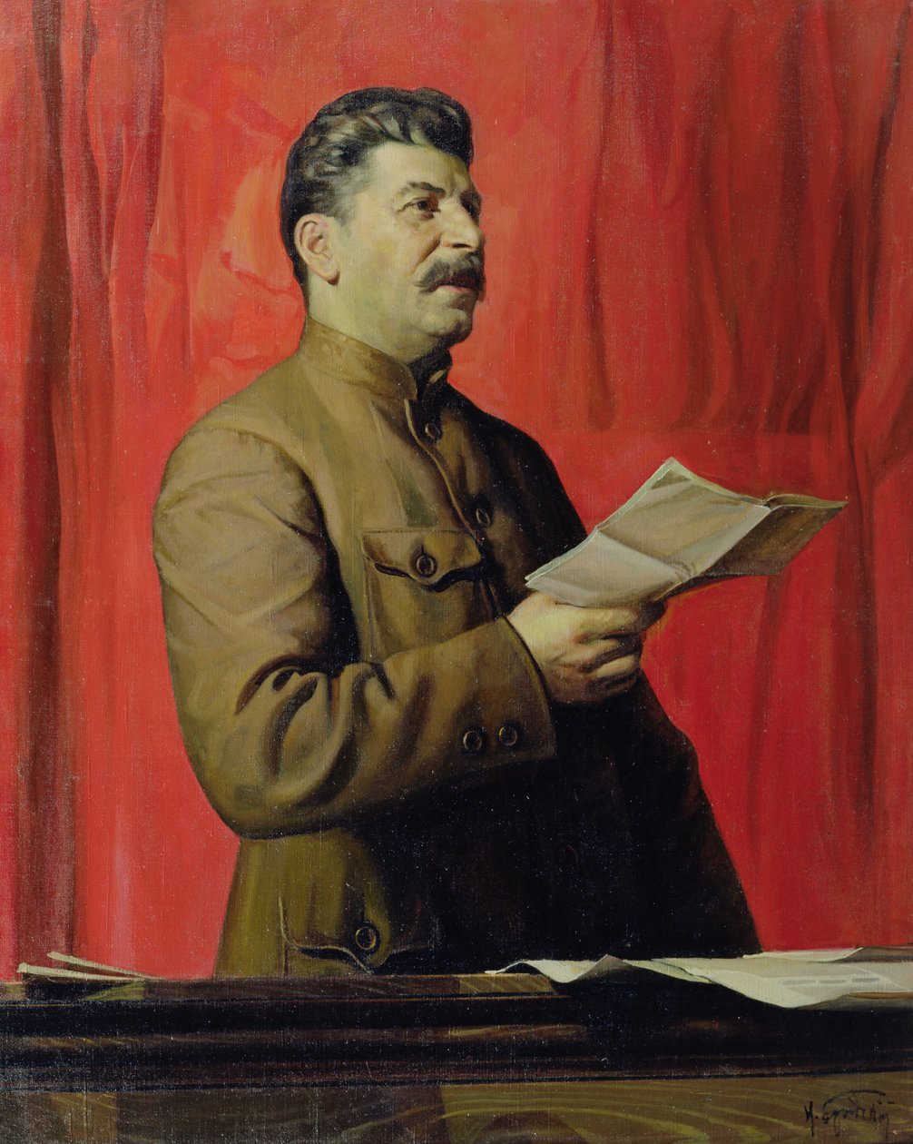 Portret van Josif Stalin, 1933 door Isaak Israilevich Brodsky