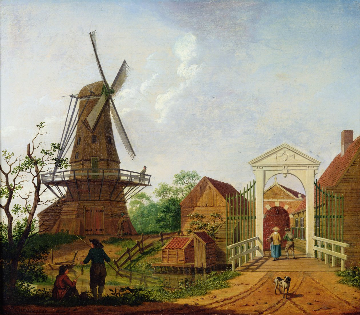 De molen, 1787 door Isaac Ouwater