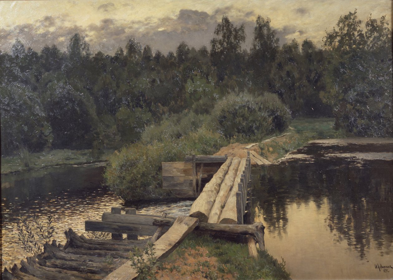 Bij de ondiepte door Isaak Ilyich Levitan