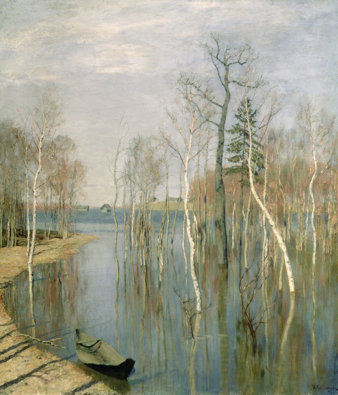 Lente, Hoog Water, 1897 door Isaak Ilyich Levitan