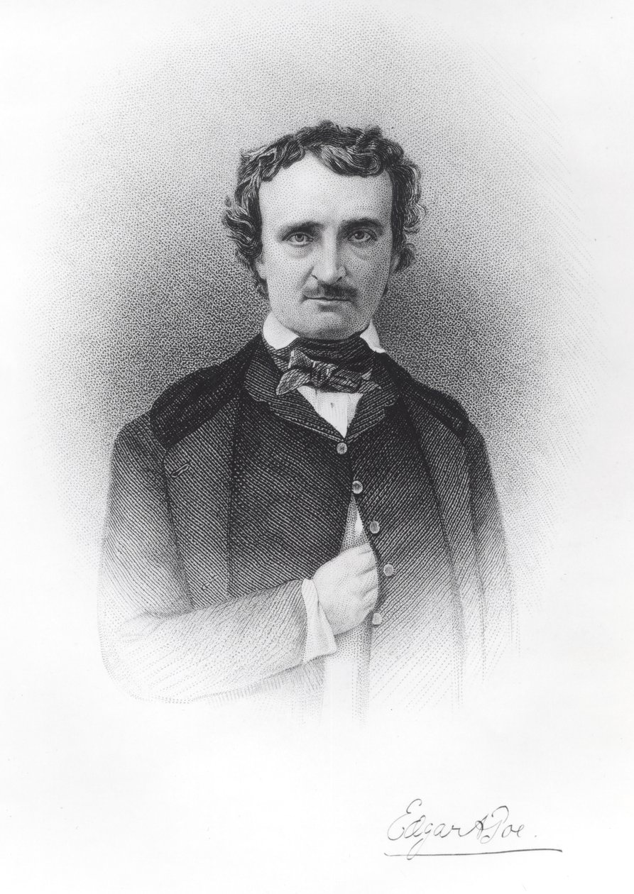 Portret van Edgar Allan Poe (1809-49) door Ismael Gentz