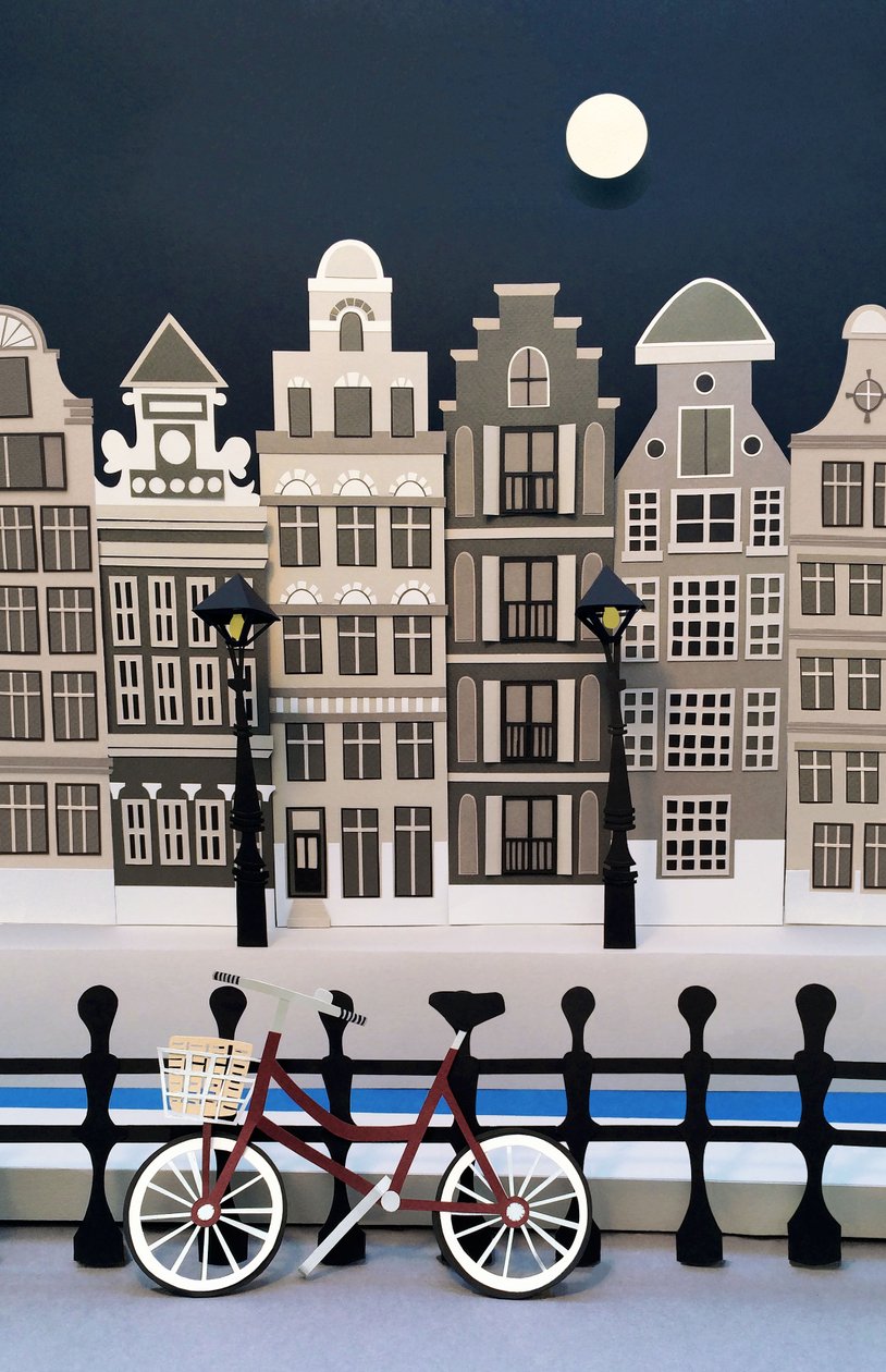 De stad slaapt, 2016 (papier) door Isobel Barber