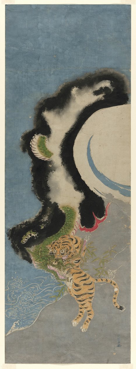 Draak en tijger door Isoda Koryusai