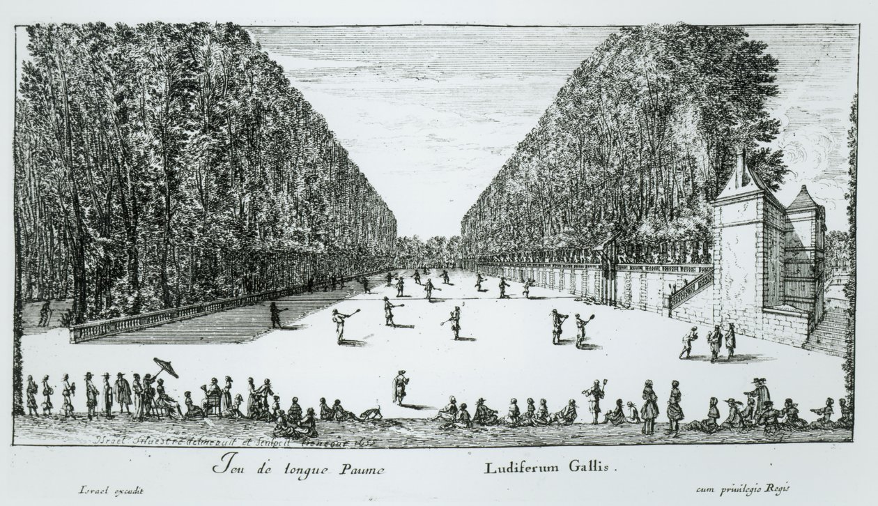 Een Spel van Longue Paume, 1655 door Israël Silvestre the Younger