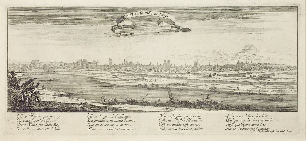 Profiel van de stad Parijs door Israël Silvestre the Younger