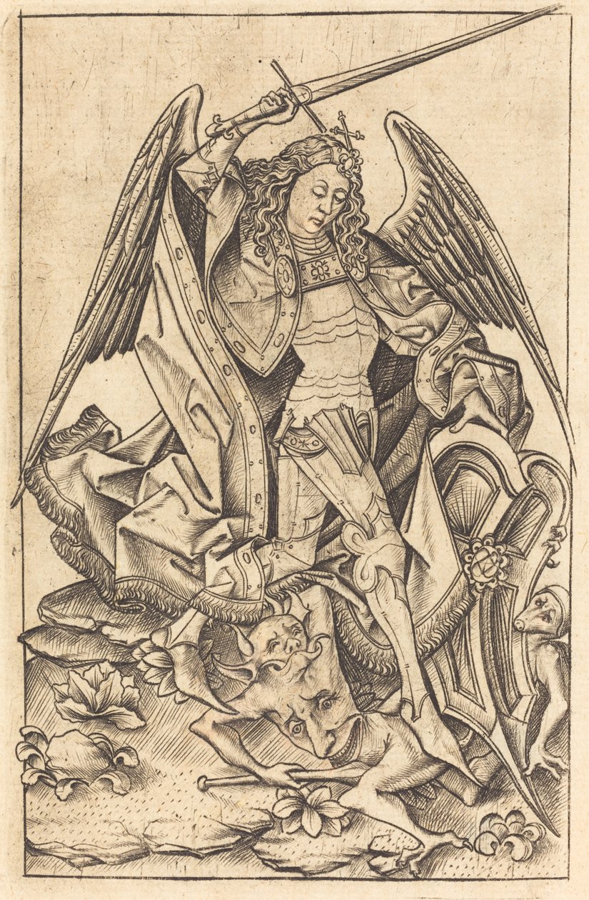 Sint-Michiel door Israhel van Meckenem