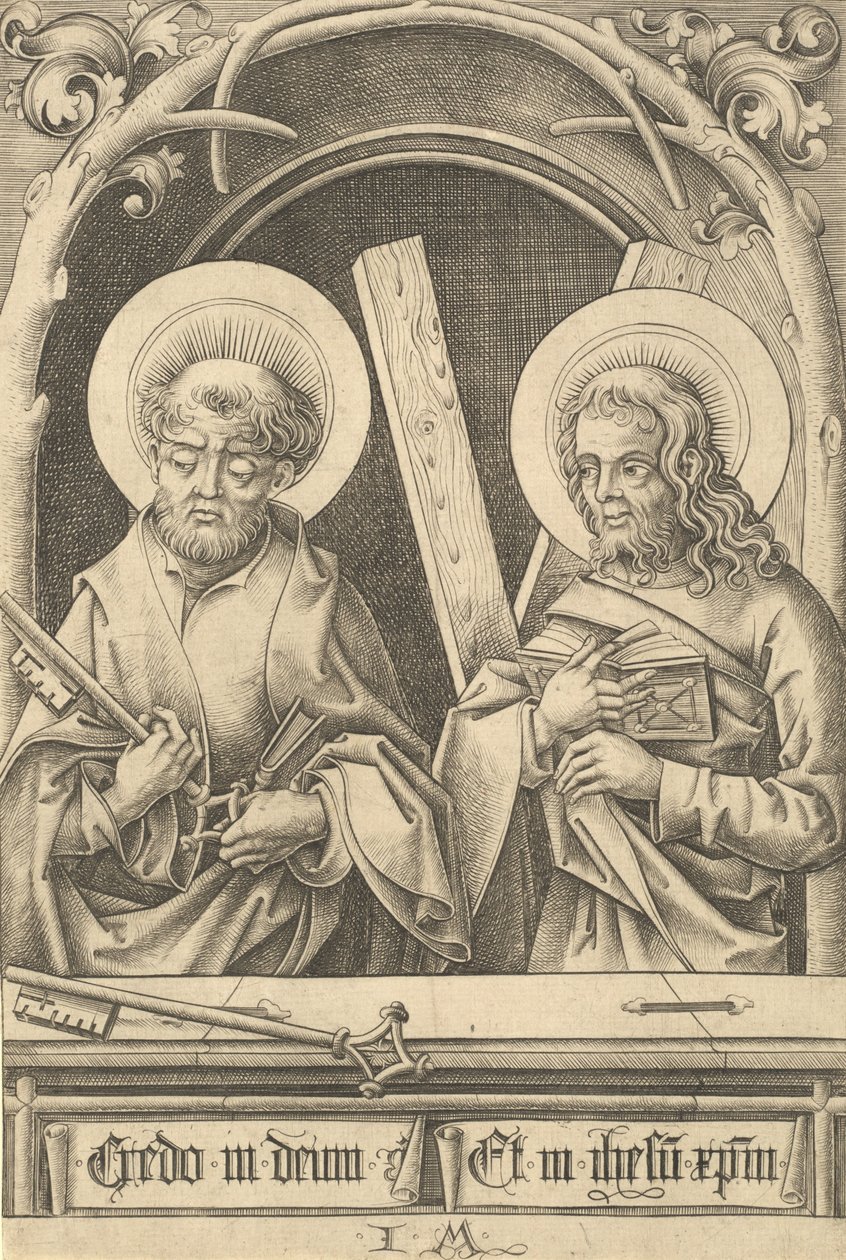 Heiligen Petrus en Andreas, ca. 1480-1485 door Israhel van Meckenem