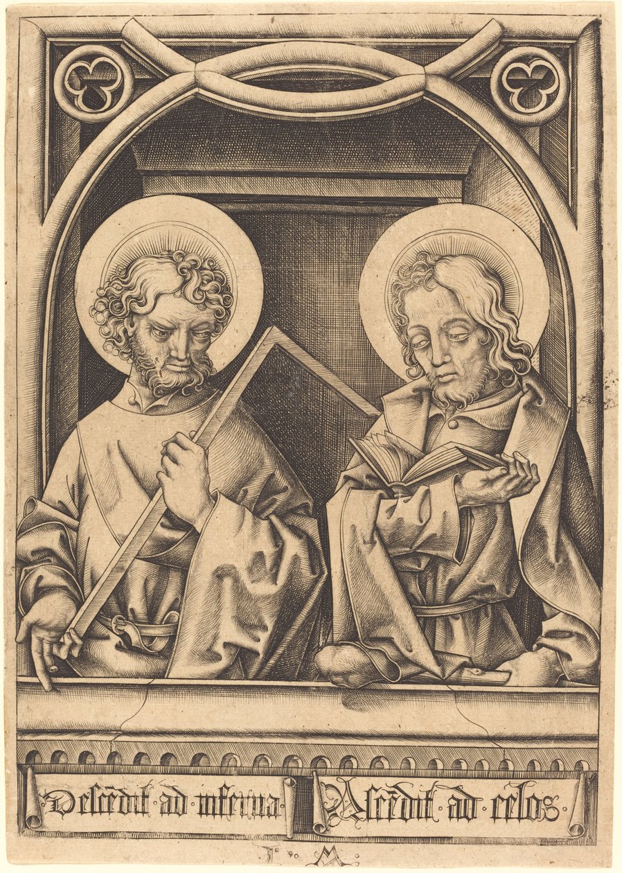 Sint Thomas en Jacobus de Mindere door Israhel van Meckenem