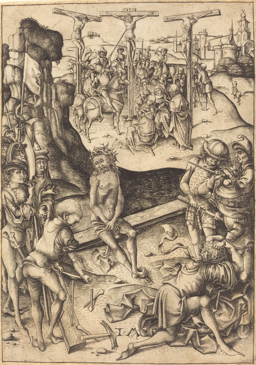 De Kruisiging, ca. 1480 door Israhel van Meckenem