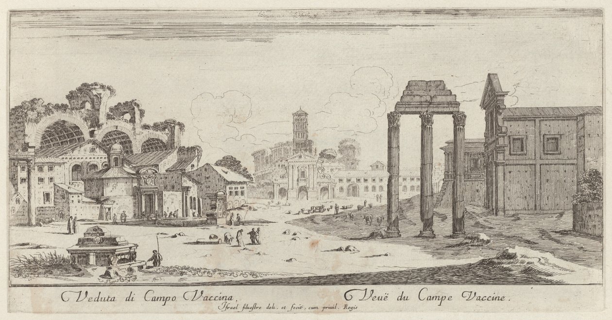 Veduta di Campo Vaccina door Israël Silvestre