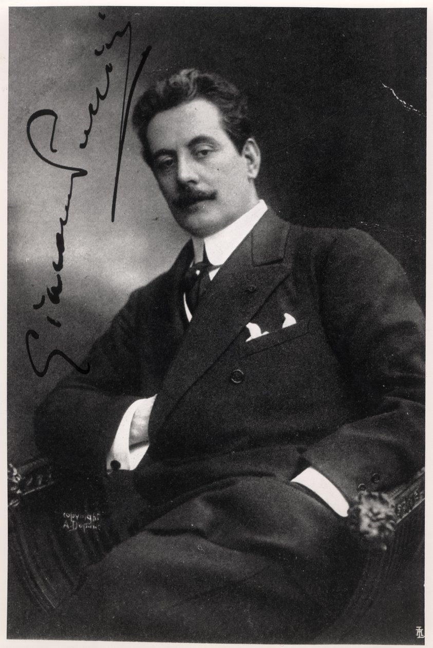 Giacomo Puccini (1858-1924) door Italian Photographer