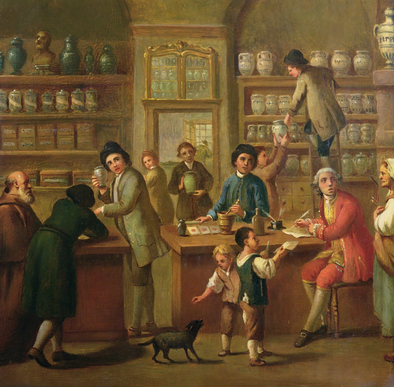 Interieur van een apotheek door Italian School