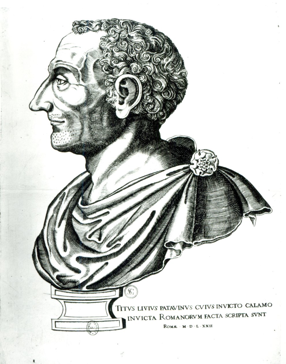 Portretbuste van Titus Livius bekend als Livy (59 v.Chr.-17 n.Chr.), 1622 door Italian School
