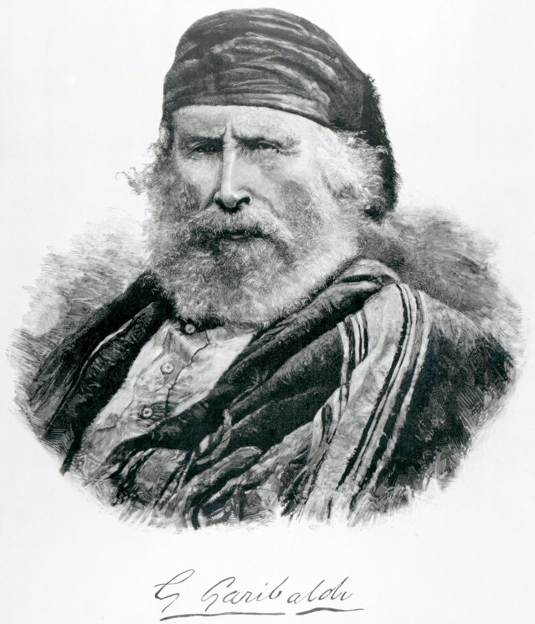 Portret van Giuseppe Garibaldi door Italian School