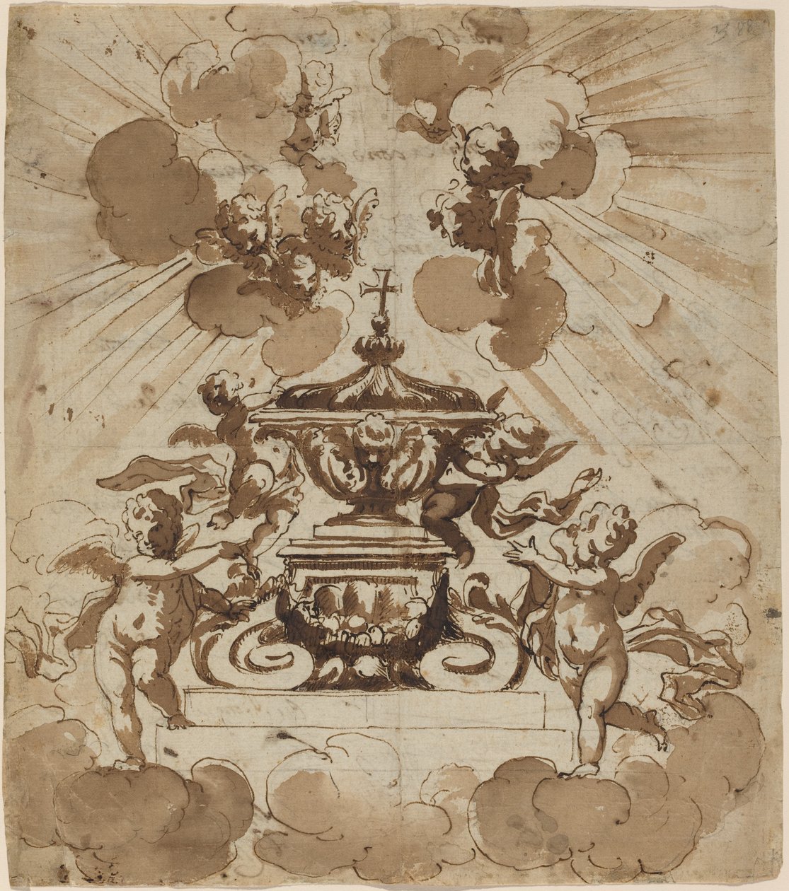 Verheerlijking van de Hostie door Italian 18th Century