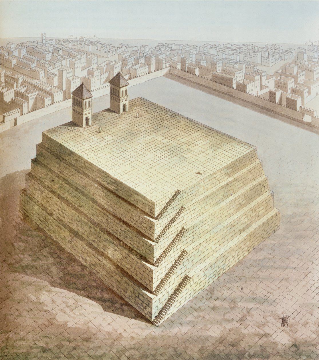 Een Mexicaanse Teocalli, c.1820 door Italian School