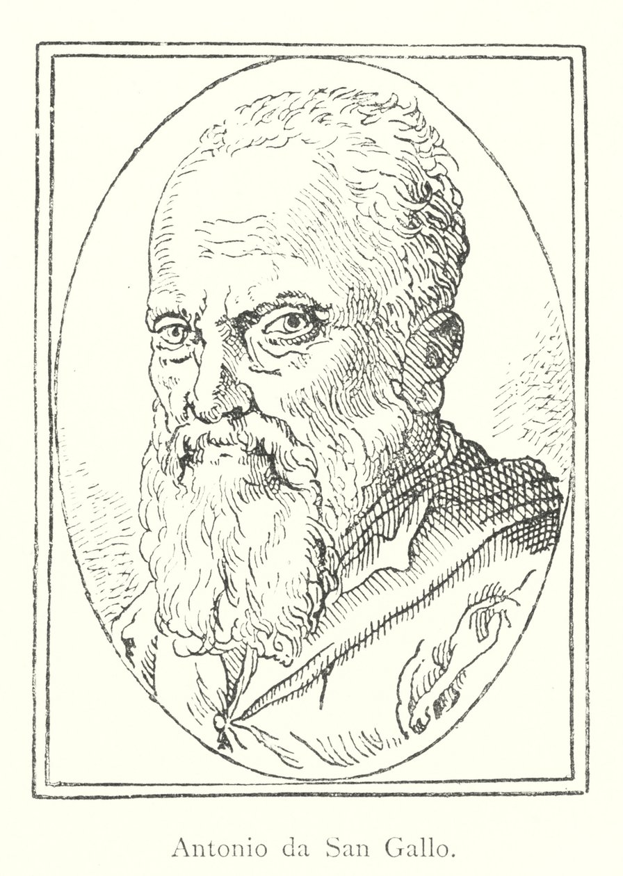 Antonio da San Gallo (gravure) door Italian School