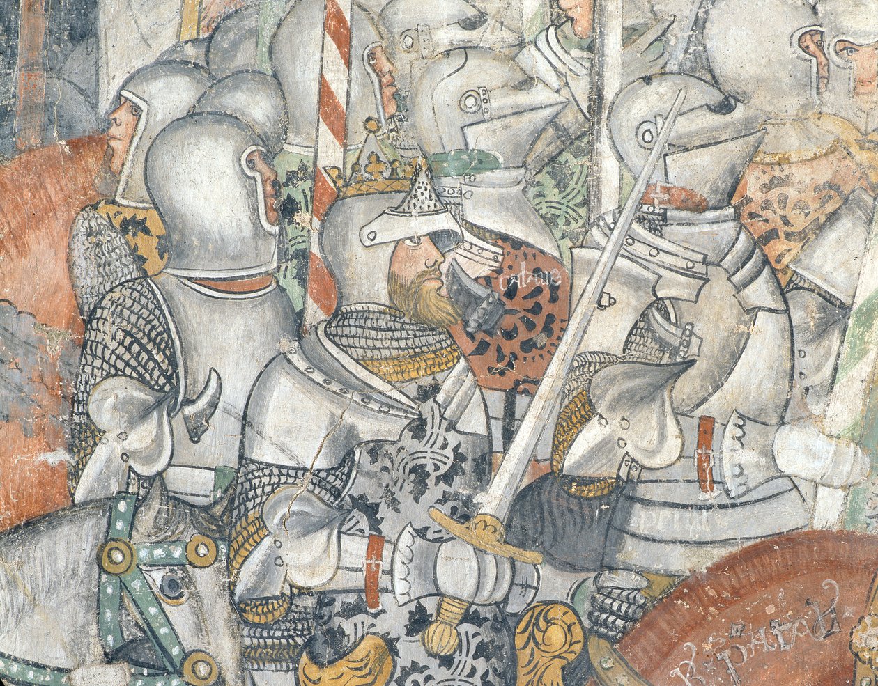 Leger, detail van een gevechtsscène door Italian School