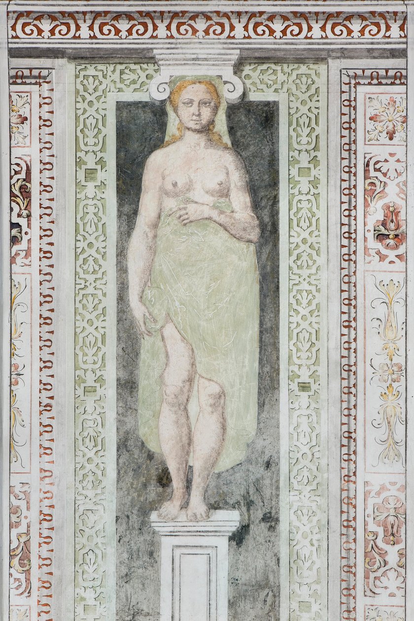 Kariatide (fresco) door Italian School