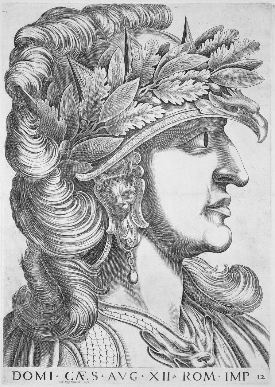Domitianus Caesar (51-96 n.Chr.), 1596 door Italian School