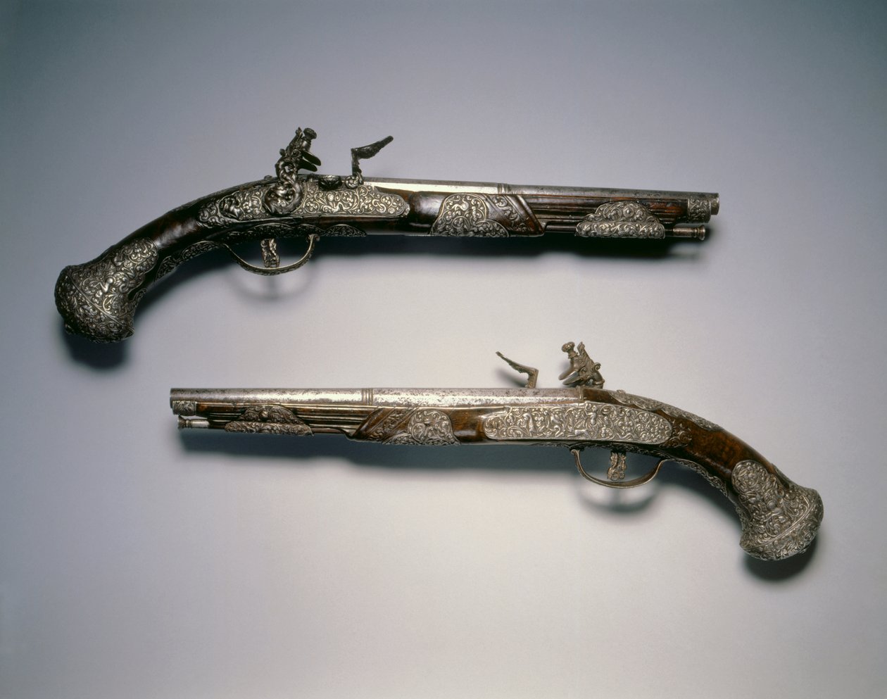 Vuursteenpistolen, Brescia, ca. 1670 door Italian School