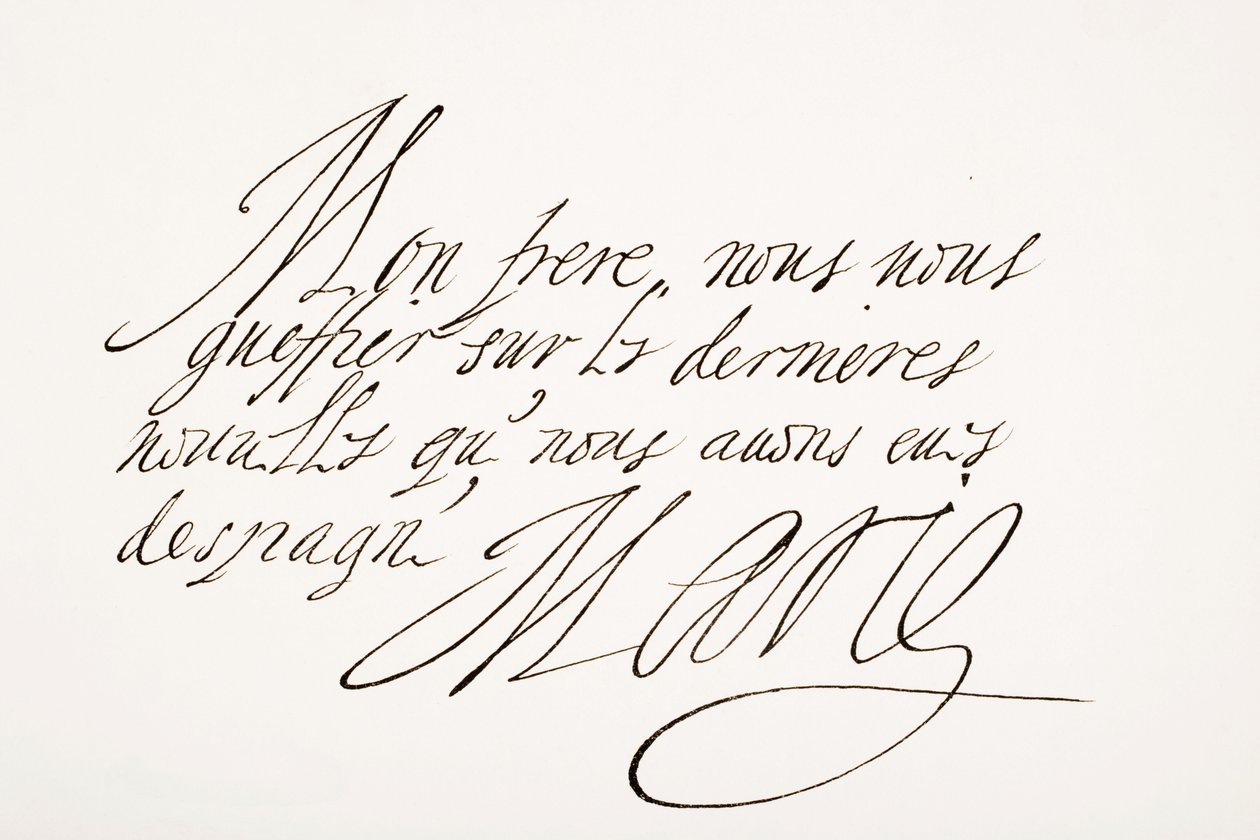 Handschrift en Handtekening van Marie de Medici door Italian School